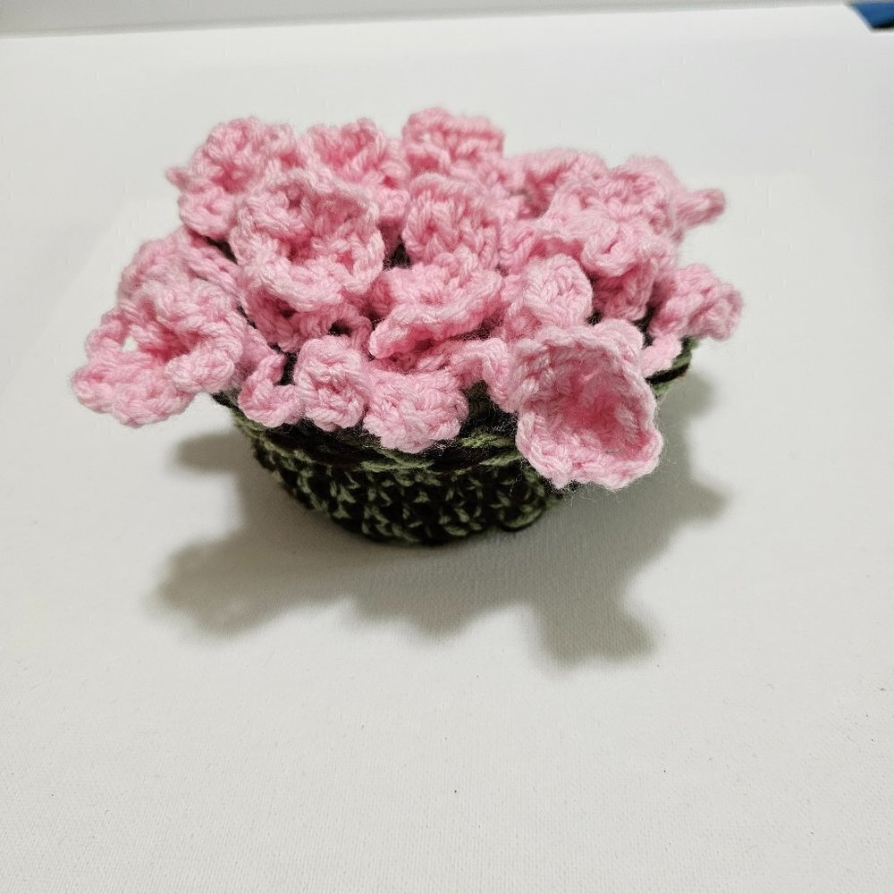 Basket of Flowers Crochet Coasters